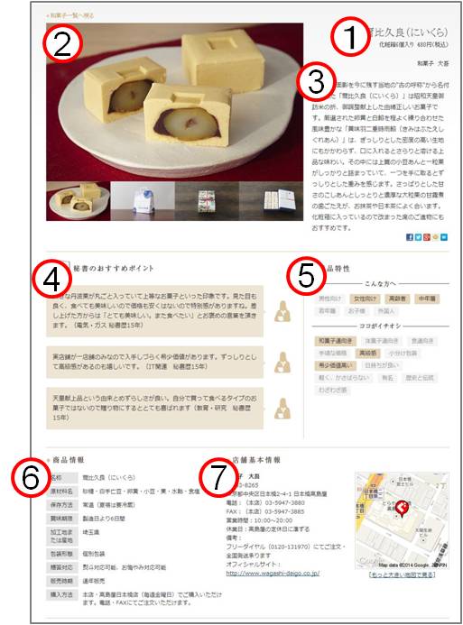 ▲商品詳細ページ イメージ